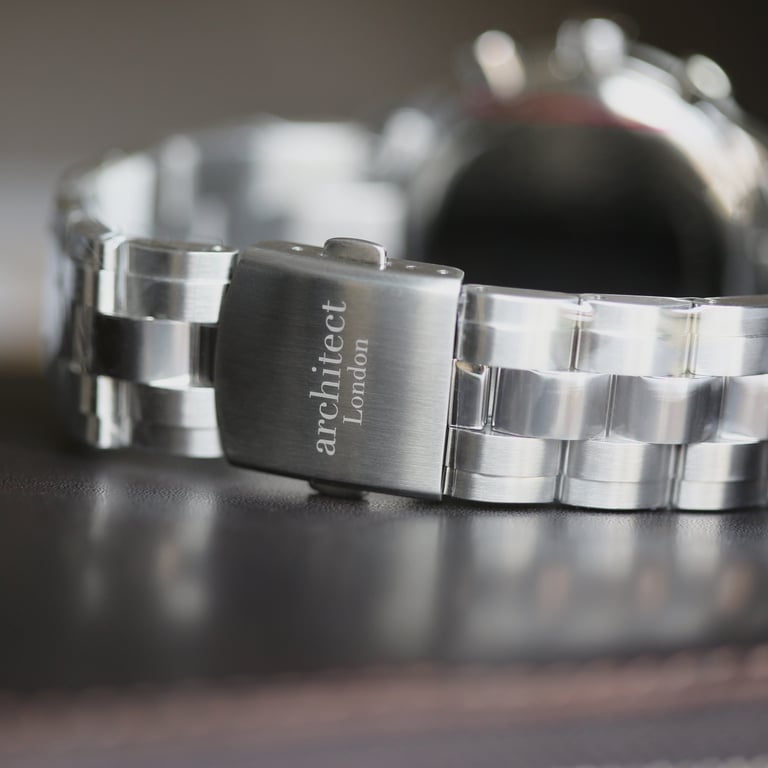 Swiss Made Architect Endeavour Engraved Chronograph Watch