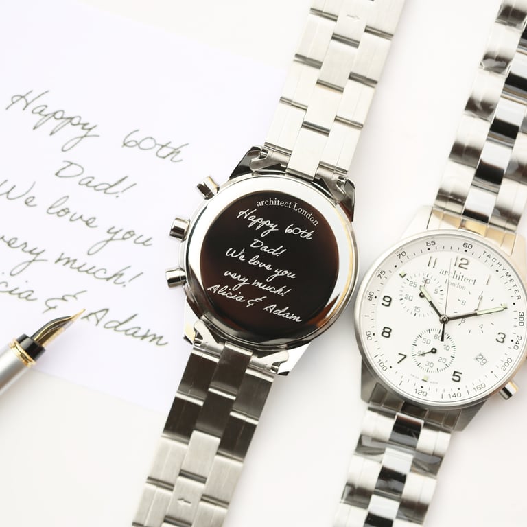 Swiss Made Architect Endeavour Personalised Watch - Engraved with Your Handwriting