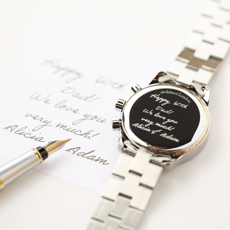 Swiss Made Architect Endeavour Personalised Watch - Engraved with Your Handwriting