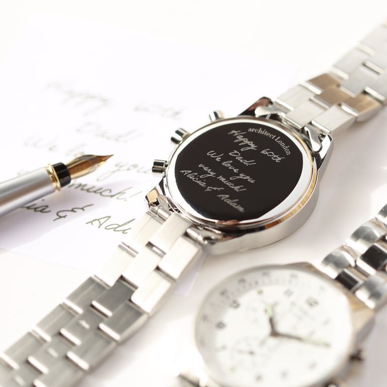 Swiss Made Architect Endeavour Personalised Watch - Engraved with Your Handwriting