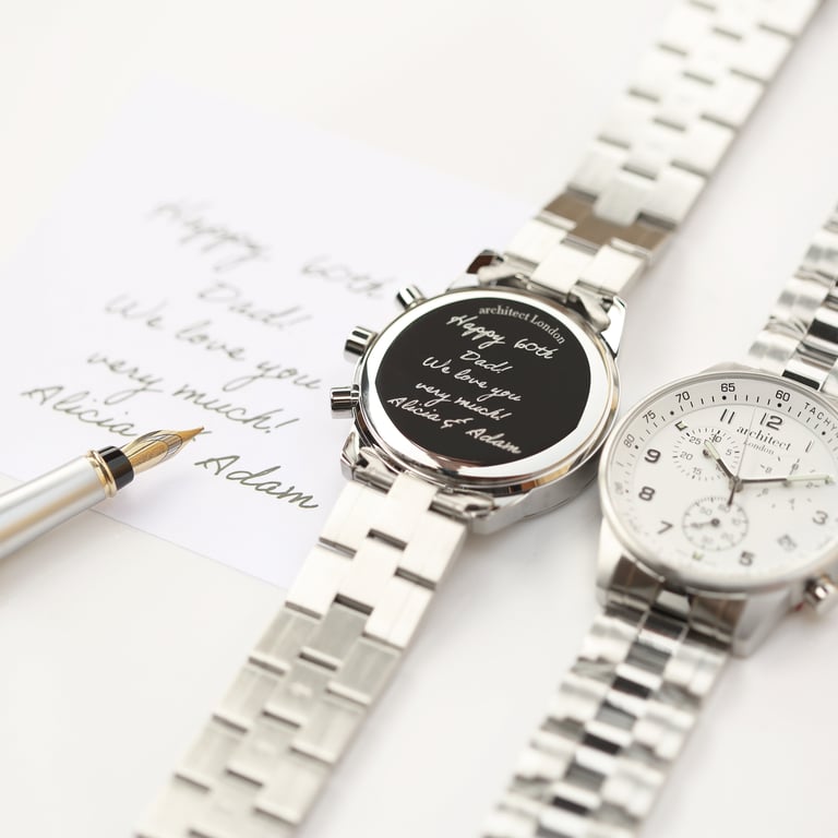 Swiss Made Architect Endeavour Personalised Watch - Engraved with Your Handwriting