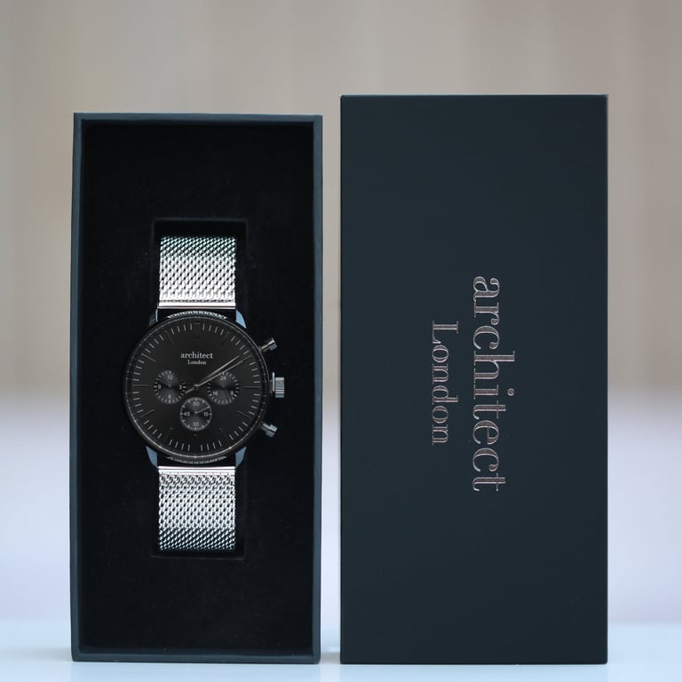 Architect Motivator - Personalized Mens Chronograph Watch with Handwriting Engraving