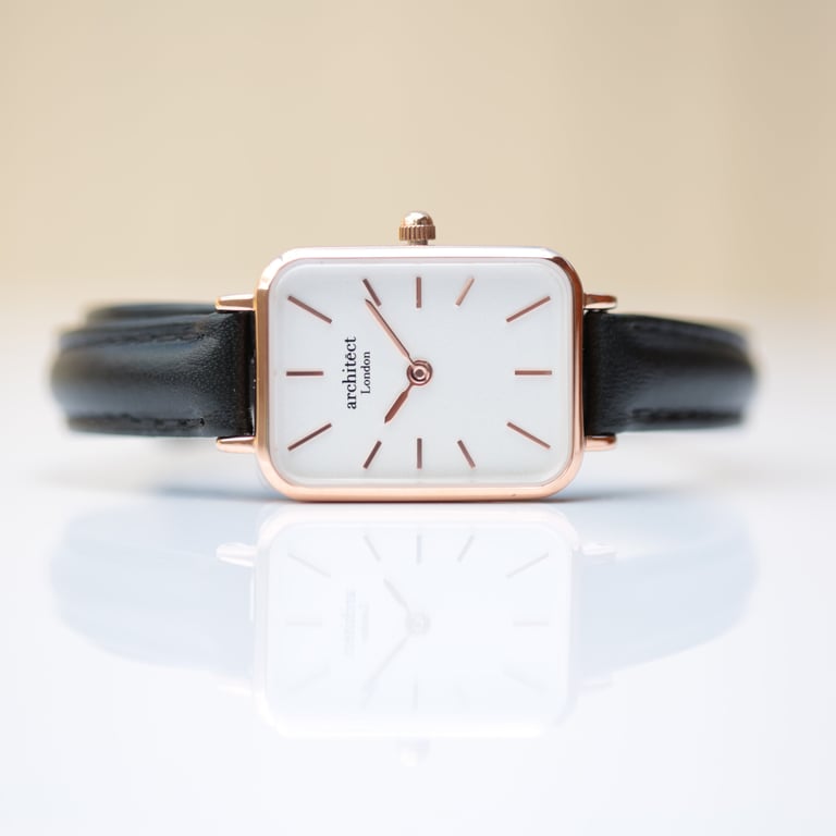 Architect Lille Ladies Watch - Engraved Quartz Movement in Stainless Steel Case