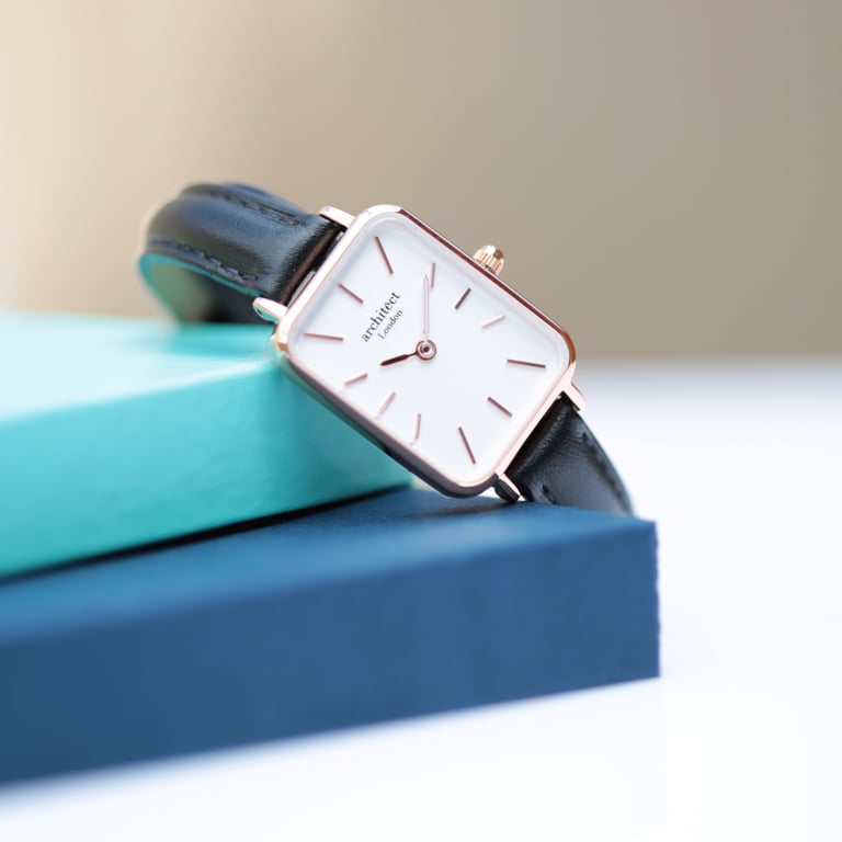 Architect Lille Ladies Watch - Engraved Quartz Movement in Stainless Steel Case