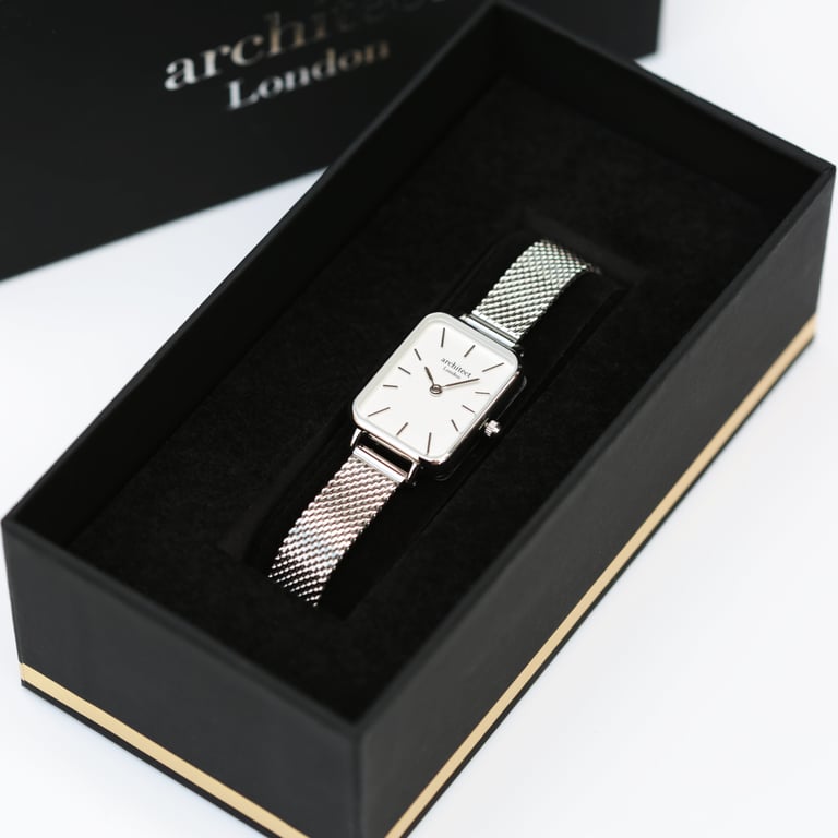 Architct Lille - Personalised Ladies Watch with Handwriting Engraving & Cloud Silver Design