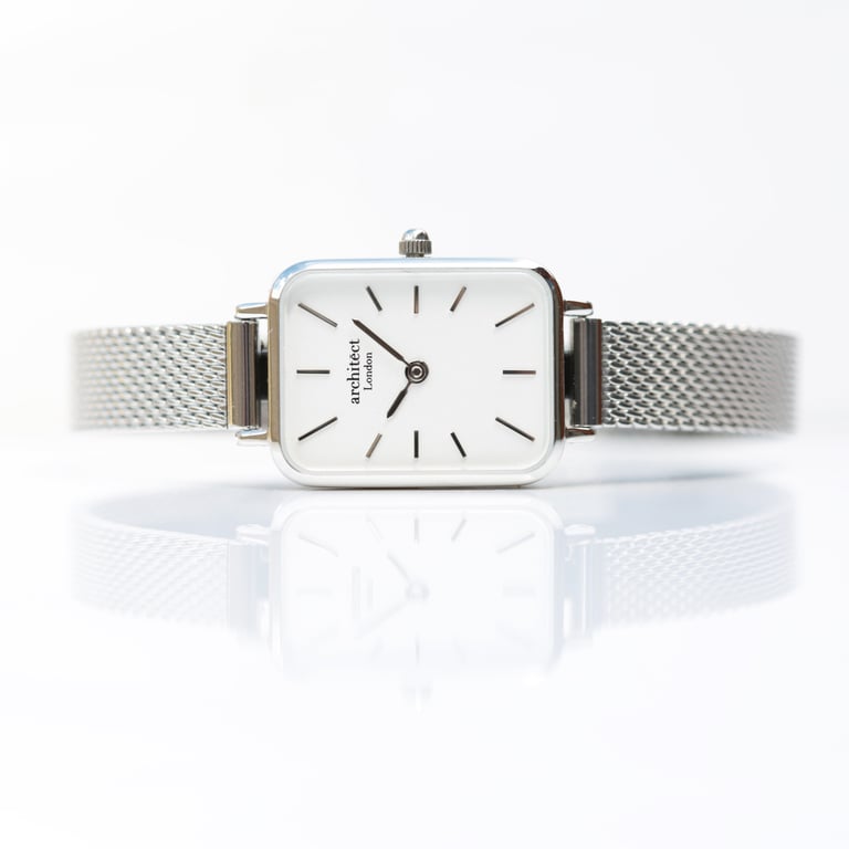 Architct Lille - Personalised Ladies Watch with Handwriting Engraving & Cloud Silver Design