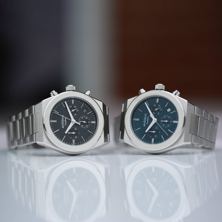 Architect Orbix Men s Personalised Chronograph Watch - Handwriting Engraving on Stainless Steel Casing