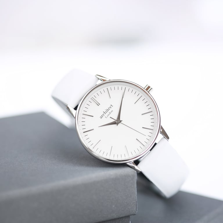 Architct Blanc Personalized Ladies Watch - Handwriting Engraved Stainless Steel Case Quartz Movement