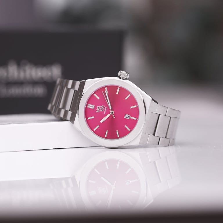 Wave by Architect Watch - Personalised Blush Ripple Minimalist Timepiece