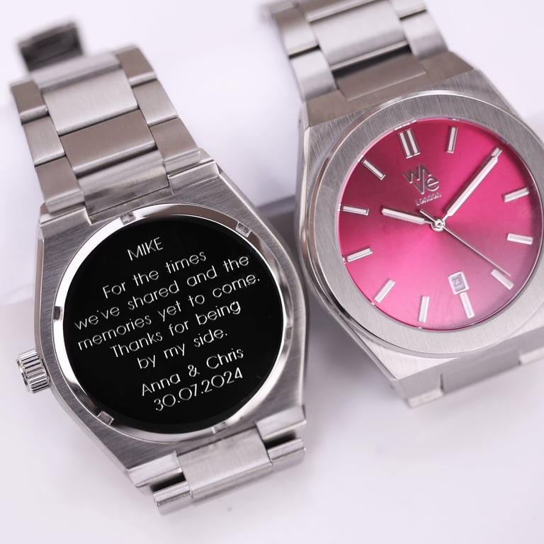 Wave by Architect Watch - Personalised Blush Ripple Minimalist Timepiece
