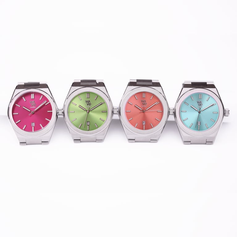 Wave by Architect Engraved Watch - Blush Ripple, Personalized with Handwritten Message, Ocean-Inspired Design