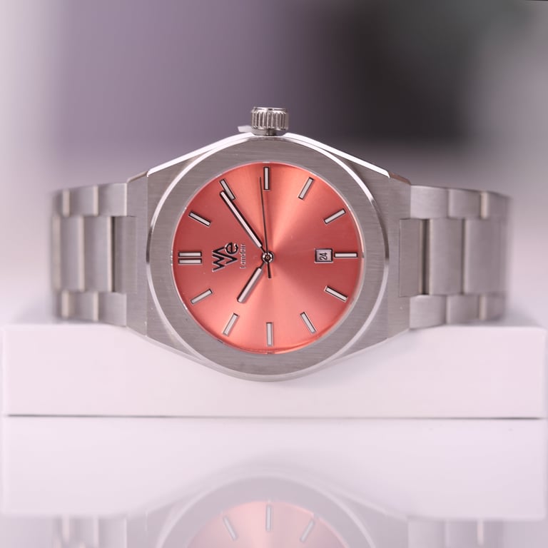 Wave by Architect - Handwritten Engraving Watch in Peach Breeze