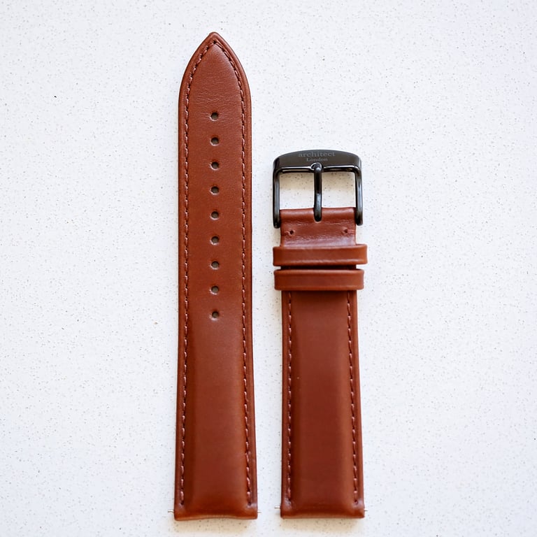 Genuine Leather Interchangeable Snap Watch Strap by Architect London