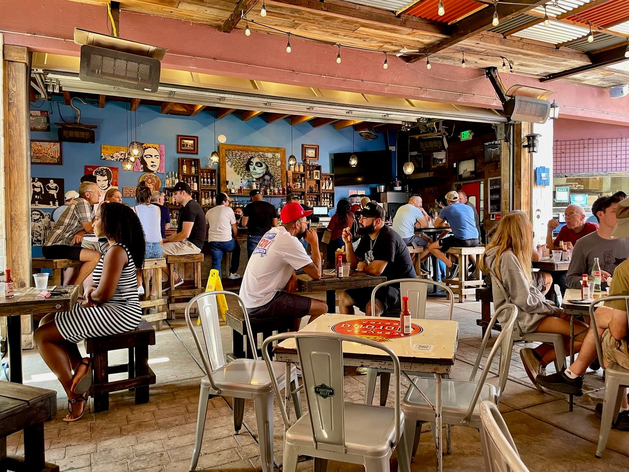 Customers enjoying Midtown's Cantina Alley's patio and bar - © 2021 Sierra Swag