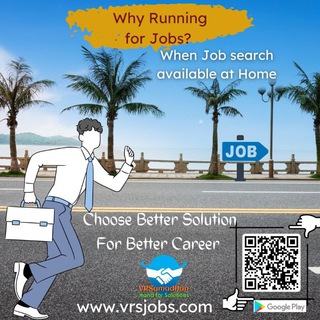Аватар Телеграм канала "VRS Jobs 🇮🇳 Only Indian" @jobs_recruiters