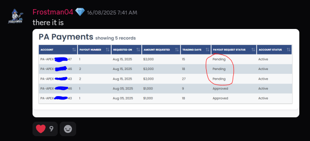 Student payout screenshot 8