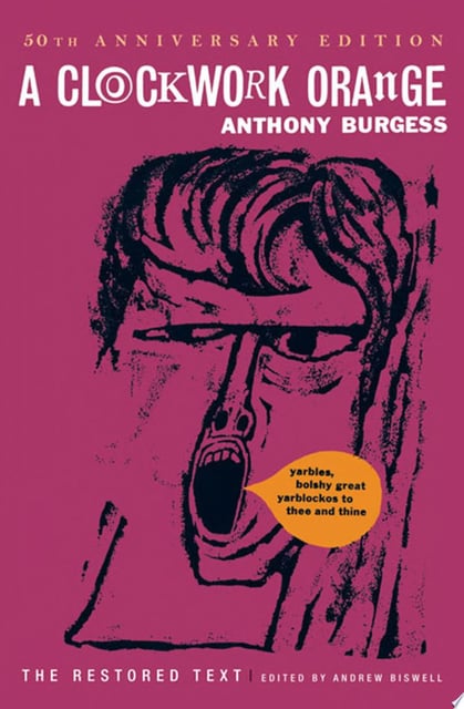 The cover of the original book features a hand-drawn illustration of a distorted face with an exaggerated eye and mouth, set against a deep maroon background. The chaotic lines convey distress and disorder.