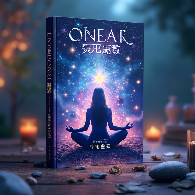 The cover features a close-up illustration of a person meditating in a mystical setting, surrounded by glowing orbs of light. The colors are vibrant and magical, with a mix of blues, purples, and golds. The title is placed at the top in bold, elegant typography, while the author's name is placed at the bottom in a more subtle font.