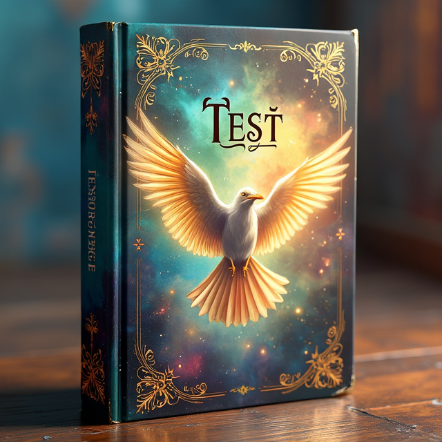 The cover features a stunning illustration of a flying bird with outstretched wings against a vibrant, fantasy-inspired background. The bird is depicted in a majestic and ethereal style, capturing the sense of magic and wonder in the book. The background is filled with swirling colors and patterns, adding to the mystical atmosphere.