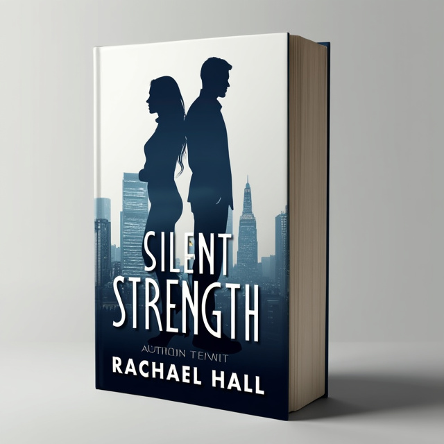 The cover features the silhouettes of Emily and Alex, back to back, in front of a city skyline. The cityscape symbolizes the high-stakes world they inhabit. Emily’s silhouette is slightly in front, reflecting her role as the billionaire protagonist, while Alex’s silhouette stands strong beside her.