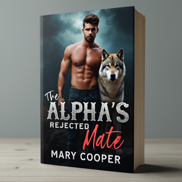 The cover features a powerful and handsome man standing tall with a wolf by his side. The man exudes strength, with his muscular build and intense gaze, while the wolf represents the wild and untamed nature of the alpha. The background is a mix of dark and light tones, creating a sense of mystery and intrigue.