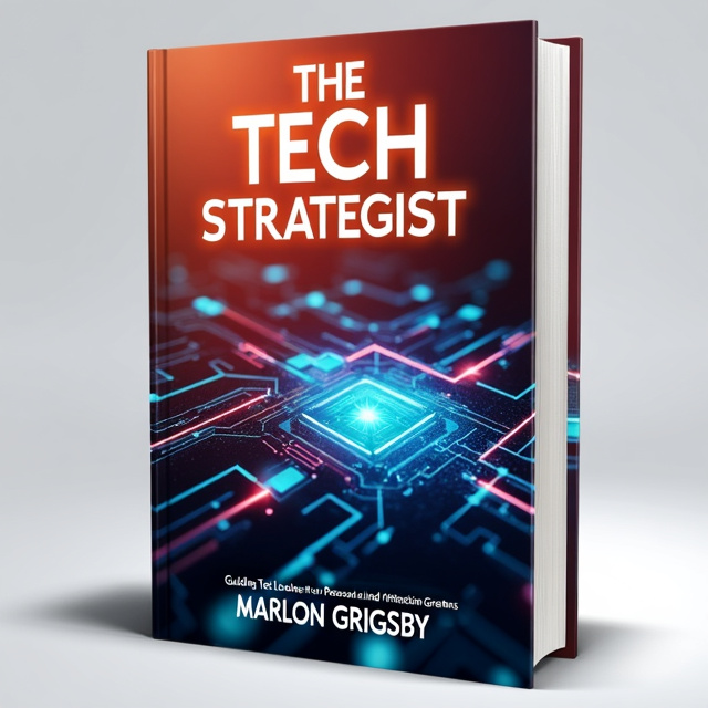 The cover features a close-up image of a bold and sleek tech device, symbolizing the importance of technology in the book. The image is centered on a vibrant background, with rays of light emanating from the device, creating a sense of energy and forward movement.