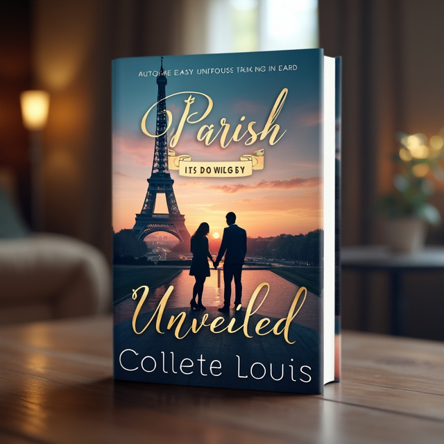 The cover features a stunning photograph of the Eiffel Tower at twilight, with the silhouette of a couple holding hands in the foreground. The image is slightly faded and has a dreamy, romantic quality to it.