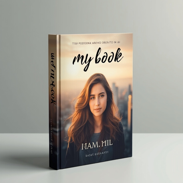 The cover features a captivating photograph of a person's face, capturing their emotions and experiences. The photograph is placed at the center of the cover, with a faded background image of a city skyline to represent the journey and growth depicted in the biography.