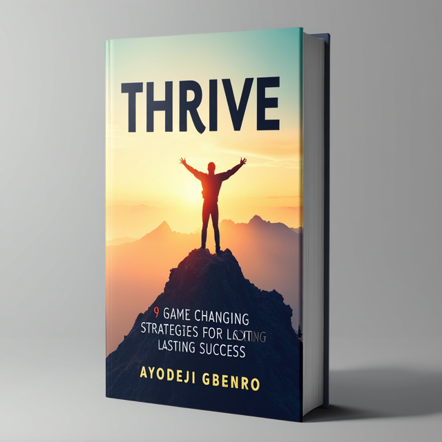 The cover features a captivating image of a mountain peak, symbolizing the journey towards success. Overlaying the image is a translucent silhouette of a person standing triumphantly with arms raised, representing the theme of personal growth and achievement.