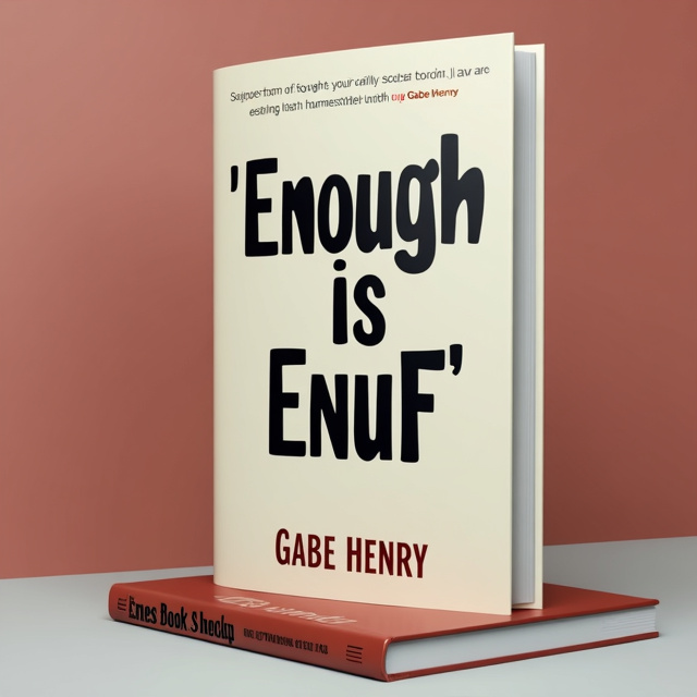 The cover design features the book title "Enough is Enuf" in bold, capital letters. The typography is clean and modern, with a mix of serif and sans-serif fonts. The title is centered on the cover, with each word stacked on top of the other. The background is a solid color, representing the simplicity and straightforwardness of the humor genre.