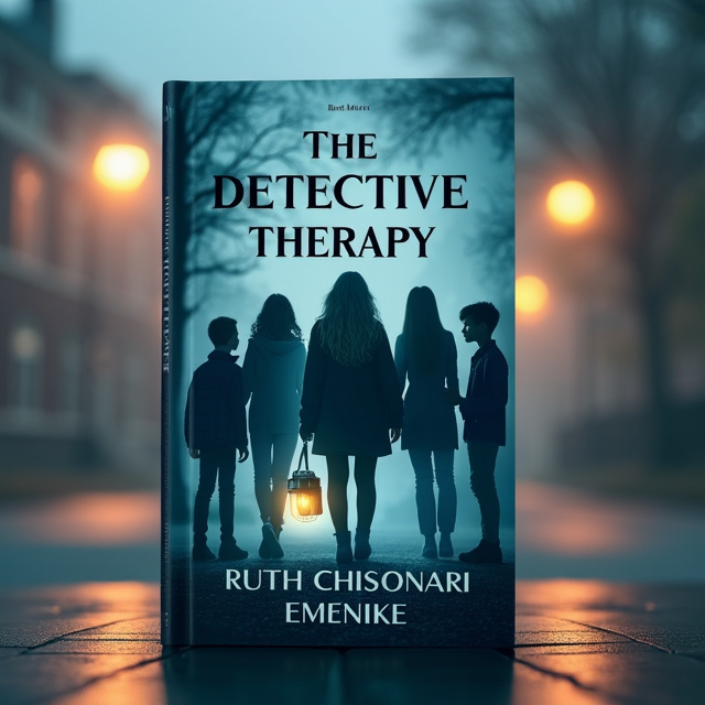 The cover features a misty backdrop with hints of a school building and street lamps fading into the mist. In the center, Gabriella and her friends are positioned in a V-formation, each reflecting their unique character through their stance and expressions. Gabriella is slightly ahead, her eyes and hands glowing, while Gabriel stands beside her protectively. The other friends hold objects that symbolize their personal struggles.