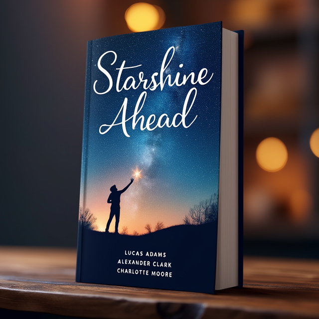 The cover features a breathtaking view of a night sky filled with shimmering stars. In the foreground, a silhouette of a person reaching out towards the stars creates a sense of wonder and possibility.