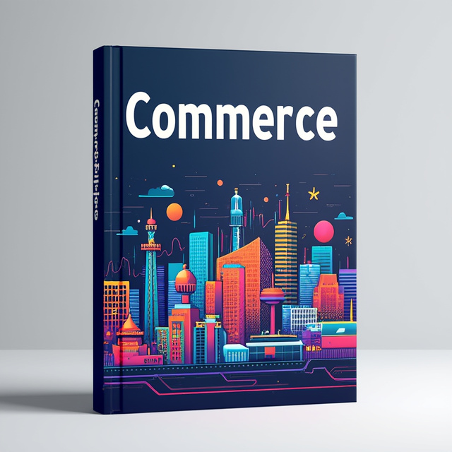 The cover features a vibrant and dynamic illustration of various industries and stock markets, with bold colors and strong lines to convey a sense of energy and inspiration about commerce.