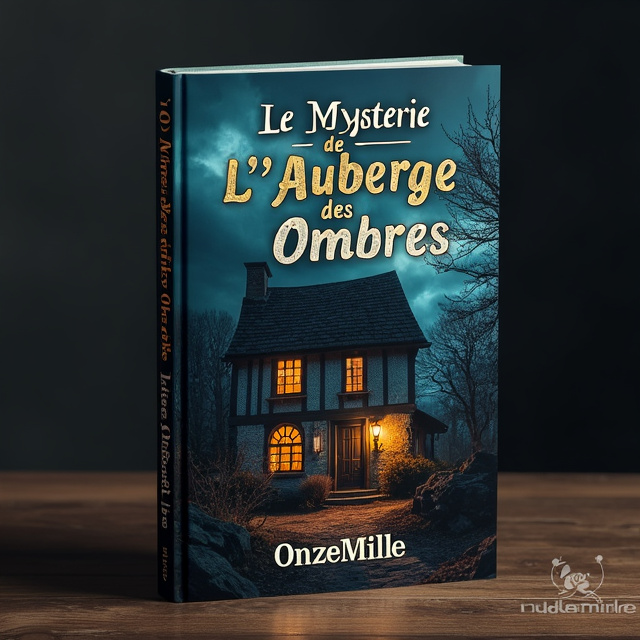 The cover features an old, slightly eerie-looking inn set against a dark, night sky. The inn has traditional architectural elements, such as arched windows and a worn wooden door. Shadows and dim lighting create a mysterious and suspenseful atmosphere, with hints of the secrets that lie within the inn.