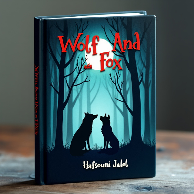 The cover depicts a moonlit forest with a silhouette of a wolf and a fox facing each other, creating a sense of suspense and anticipation.