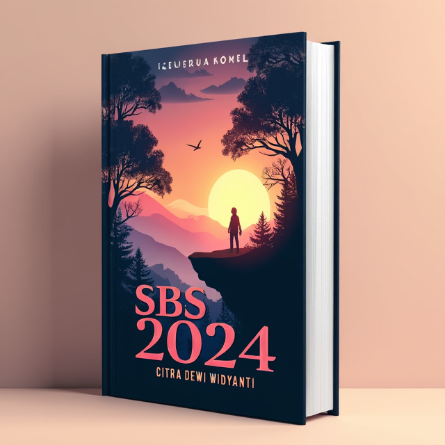 The cover features a stunning fantasy landscape, with a mystical forest and a beautiful sunset in soft peach tones. The foreground shows a lone figure standing on a cliff, gazing out into the distance. The combination of the landscape and the figure creates a sense of adventure and mystery.