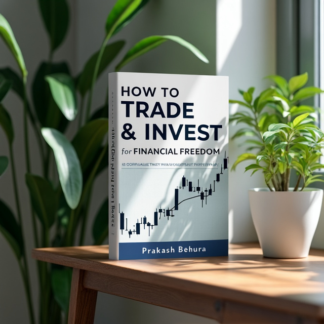 The cover features a close-up image of a stock market chart with a rising trend, symbolizing financial growth and prosperity. The book title and author name are prominently displayed on the chart, creating a visual connection between the content and the author. The background is a solid color, allowing the main elements to stand out.