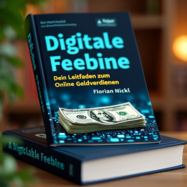 The cover features a close-up image of a stack of cash, symbolizing the concept of money. The image is placed in the center of the cover, with the book title and author name positioned above and below it. A computer circuit pattern is subtly blended into the background, representing the online aspect of the book's theme.