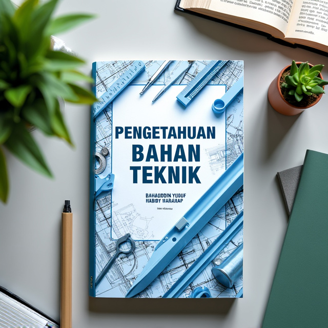 The book cover features a close-up image of various technical tools, such as a ruler, compass, and engineering drawings, arranged in a dynamic pattern. The tools are depicted in shades of blue, representing the primary color preference, and are placed against a contrasting white background, creating a visually appealing and recognizable design.