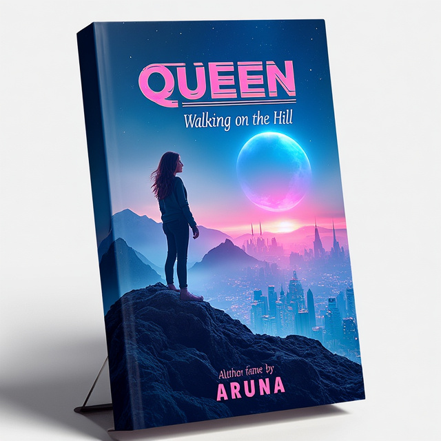 The cover features a young woman standing on a hill, looking towards the horizon with a sense of determination and hope. The hill is surrounded by a futuristic cityscape, representing the science fiction genre. The colors used are a mix of blues and purples, creating a dream-like and mysterious atmosphere.