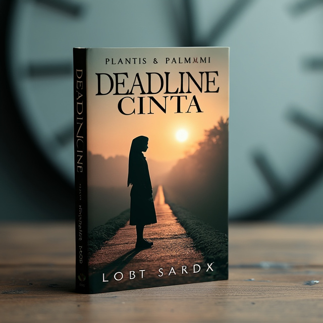 The cover features a Muslim woman standing at a crossroads, symbolizing the choices she faces in her love life. The background is a blurred image of a clock, representing the looming deadline she must confront.