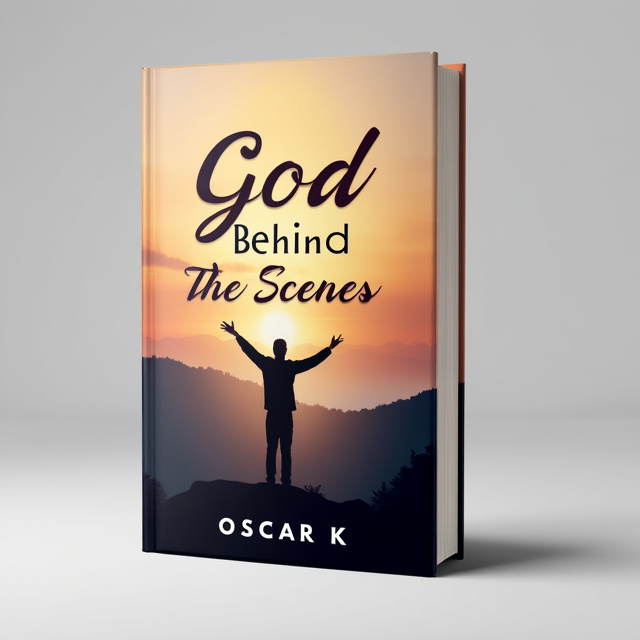 The cover features a background image of a sunset over a serene landscape, symbolizing hope and new beginnings. In the foreground, there is a silhouette of a person with outstretched arms, representing faith and trust. The person is surrounded by subtle rays of light, indicating the presence of God.