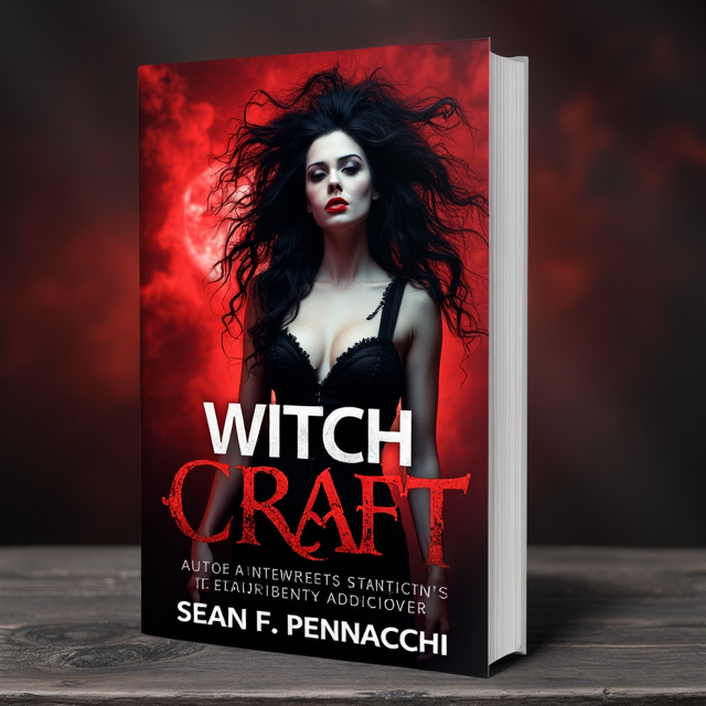 The cover features the Bride of Frankenstein as the central focus, standing in a seductive pose against a dark, atmospheric background. Her wild mane of frizzy, jet-black curls and provocative attire create a visually striking image that merges horror and sensuality. The red and black color scheme enhances the eerie and mysterious atmosphere of the cover.