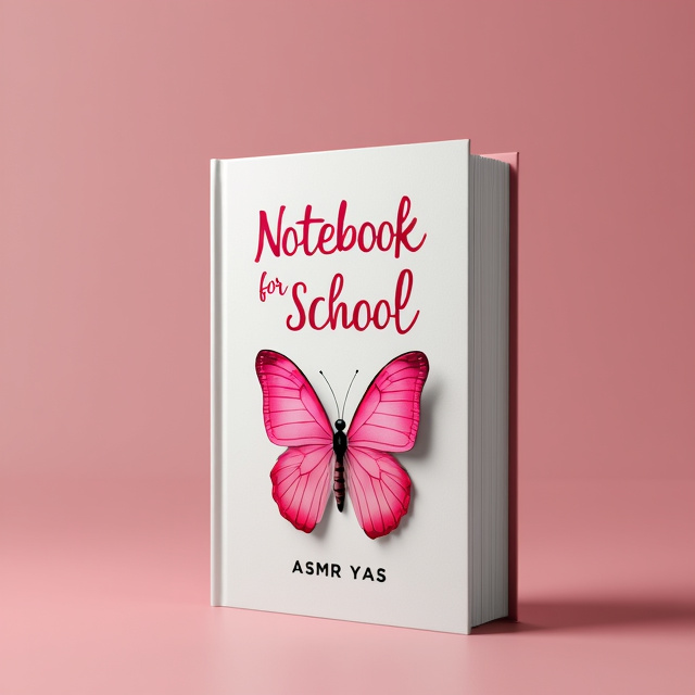 The cover features a pink butterfly in the center, with its wings spread wide. The butterfly is wearing a small school bag on its back. The background is a soft, rosy color, giving the cover a warm and inviting feel.