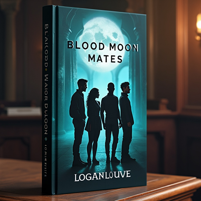 The cover features an hauntingly beautiful illustration of the four soulmates standing together in a court room. Logan, a black male, stands at the center with an intense wolf-like gaze. On his left is Warren, a Mexican male, whose skin shimmers with a golden light. On his right is Jasper, a white male, with fiery eyes. Chelsea, a petite, chubby female, stands beside them. The ethereal glow illuminates their faces, showcasing their supernatural abilities.