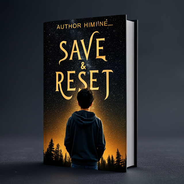 The cover features a black-haired man standing against a backdrop of a night sky filled with beautiful stars. The colors of black and gold blend together to create a mesmerizing effect, symbolizing the passage of time and the protagonist's unwavering determination. The man is facing away from us, but a hint of a smile on his face portrays his resilience in the face of hardship.