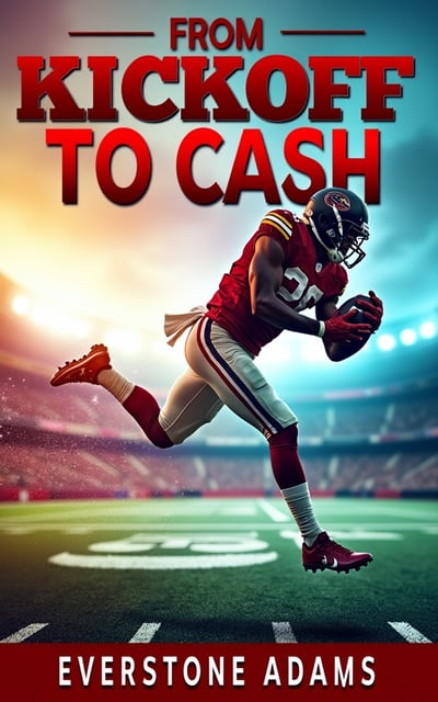 The cover features a close-up image of a football player in action, leaping in the air to catch a pass. The player is surrounded by a burst of vibrant colors and energy, representing excitement and anticipation. The title of the book is prominently displayed in bold letters at the top, while the author's name is placed at the bottom.