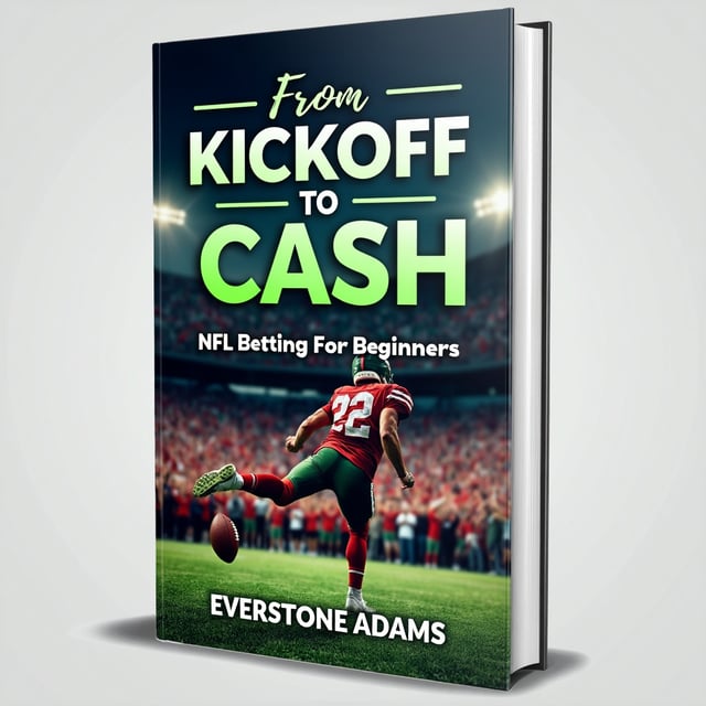 The cover features a close-up image of a football player in action, kicking the ball. The player is captured mid-kick, with his leg extended and the ball suspended in the air. The background is a vibrant stadium filled with cheering fans, creating a sense of excitement and anticipation.