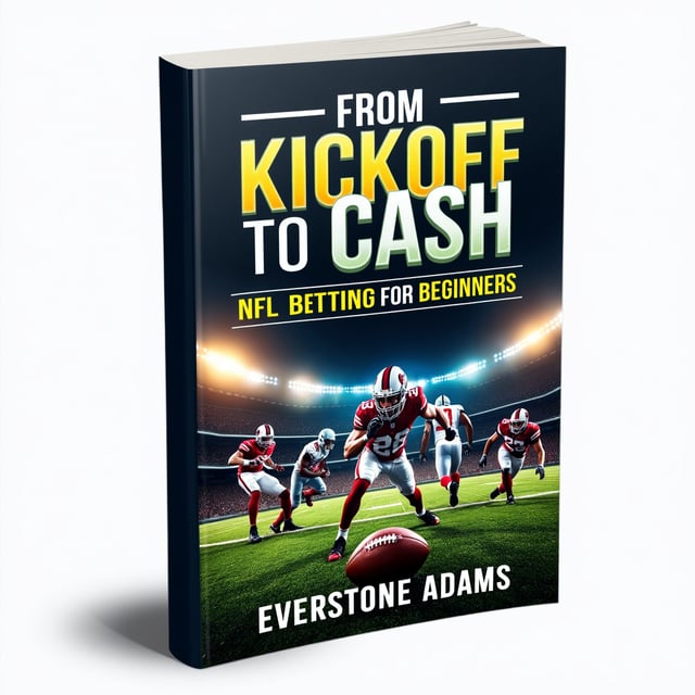 The cover features an intense and action-packed image of a football match, with players in motion, capturing the excitement and thrill of NFL betting. The title is prominently displayed in bold, vibrant letters, creating a sense of confidence and anticipation for readers. The author's name is positioned at the bottom, ensuring recognition.