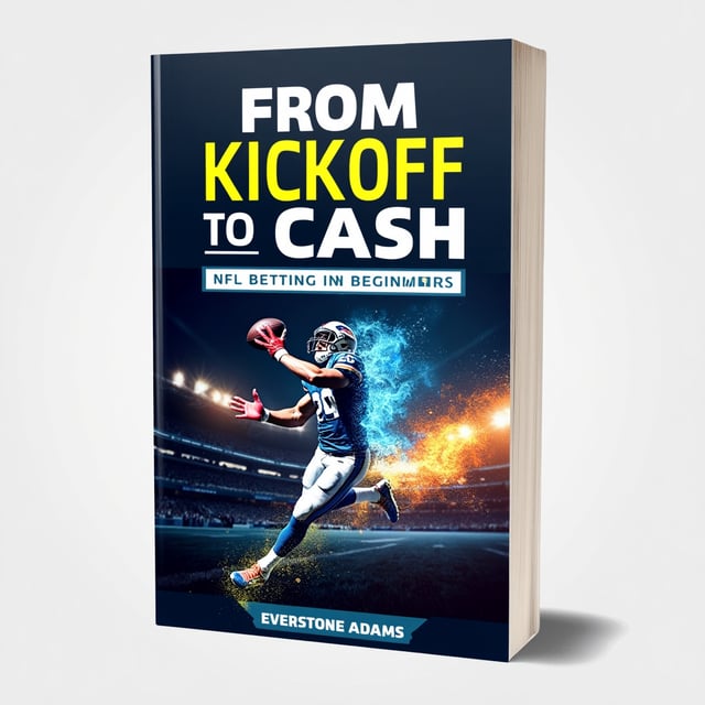 The cover features a close-up image of a football player in action, leaping into the air to make a catch. The player is surrounded by vibrant bursts of color and energy, representing excitement and anticipation. The title of the book is prominently displayed at the top, with the author's name shown in smaller font below the title.